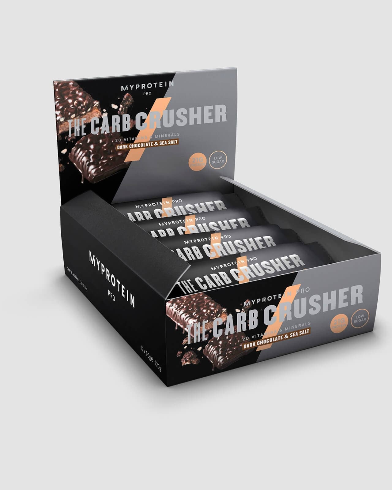 MyProtein Carb Crusher - Dark Chocolate &amp; &amp; Sea Salt 12x60g