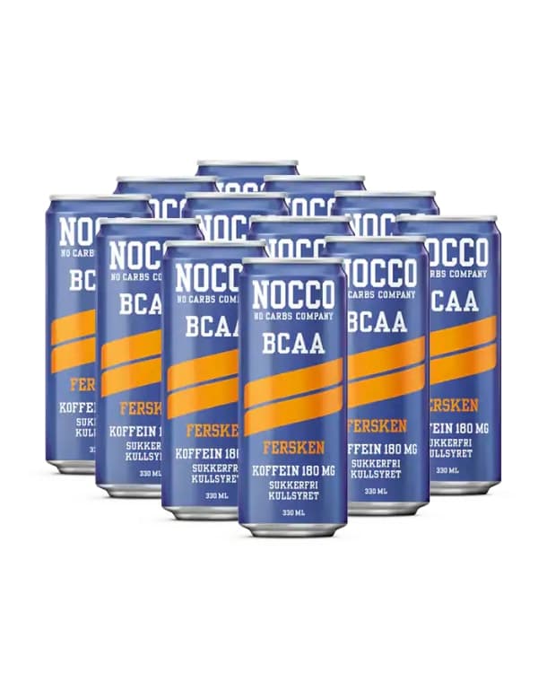 NOCCO BCAA Fersken 12x330ml - Tolvpakning!