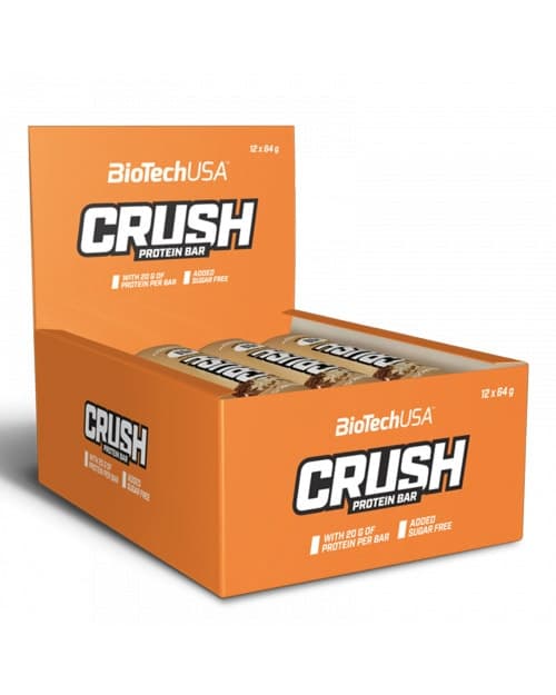 BioTech Crush Bars Cookies &amp; Cream 12x64g