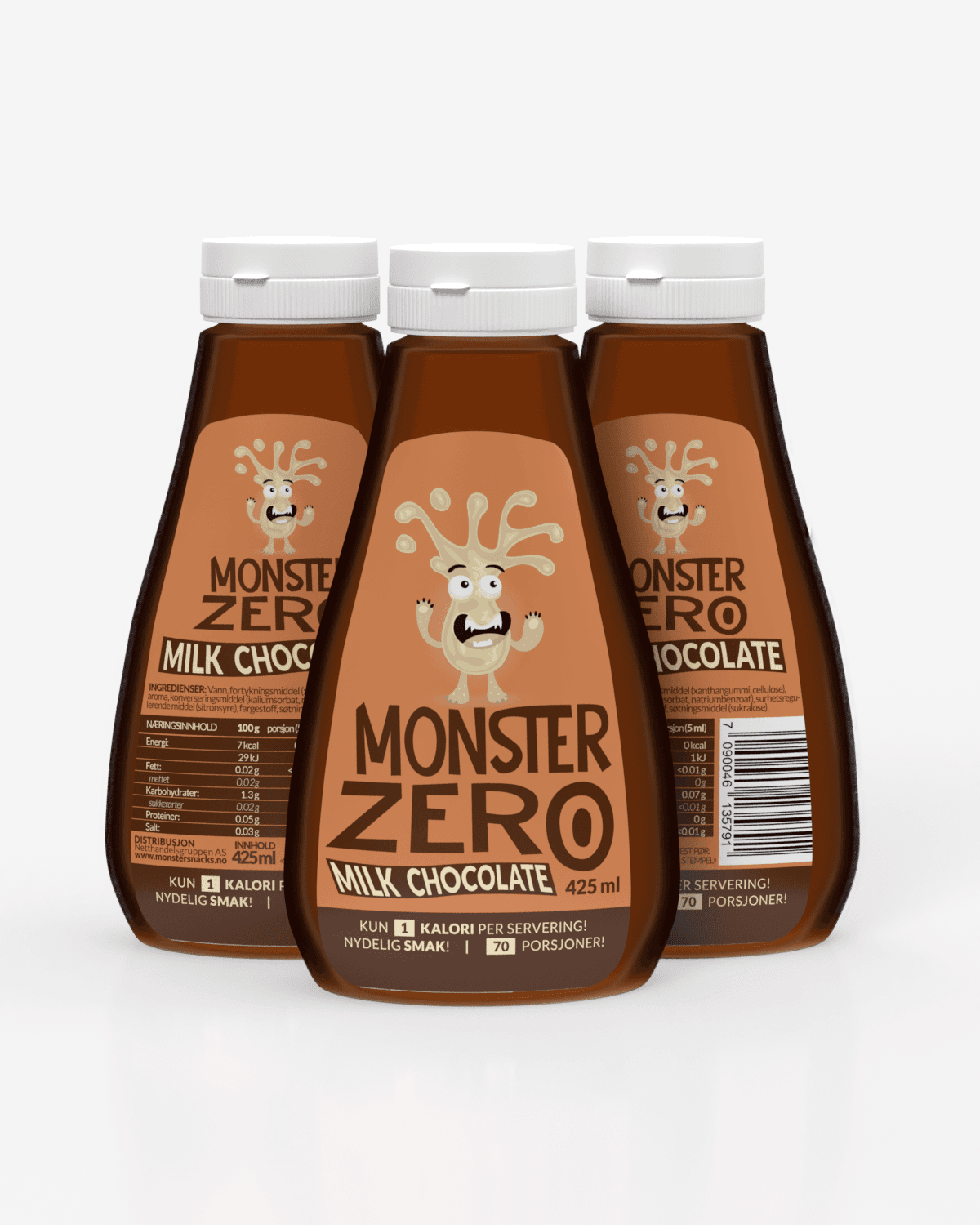 Monster Zero Calorie Syrup Melkesjokolade 3x425ml