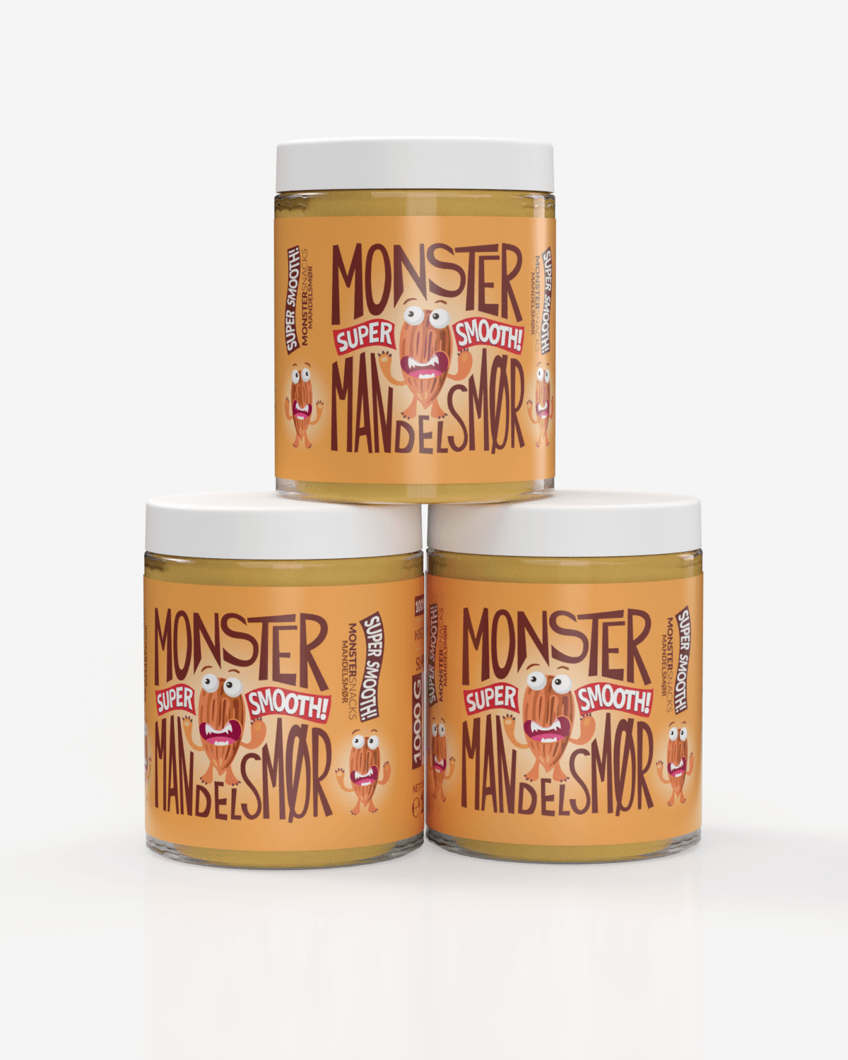 Monster Smooth Mandelsmør 3x1kg - TREPAKNING!