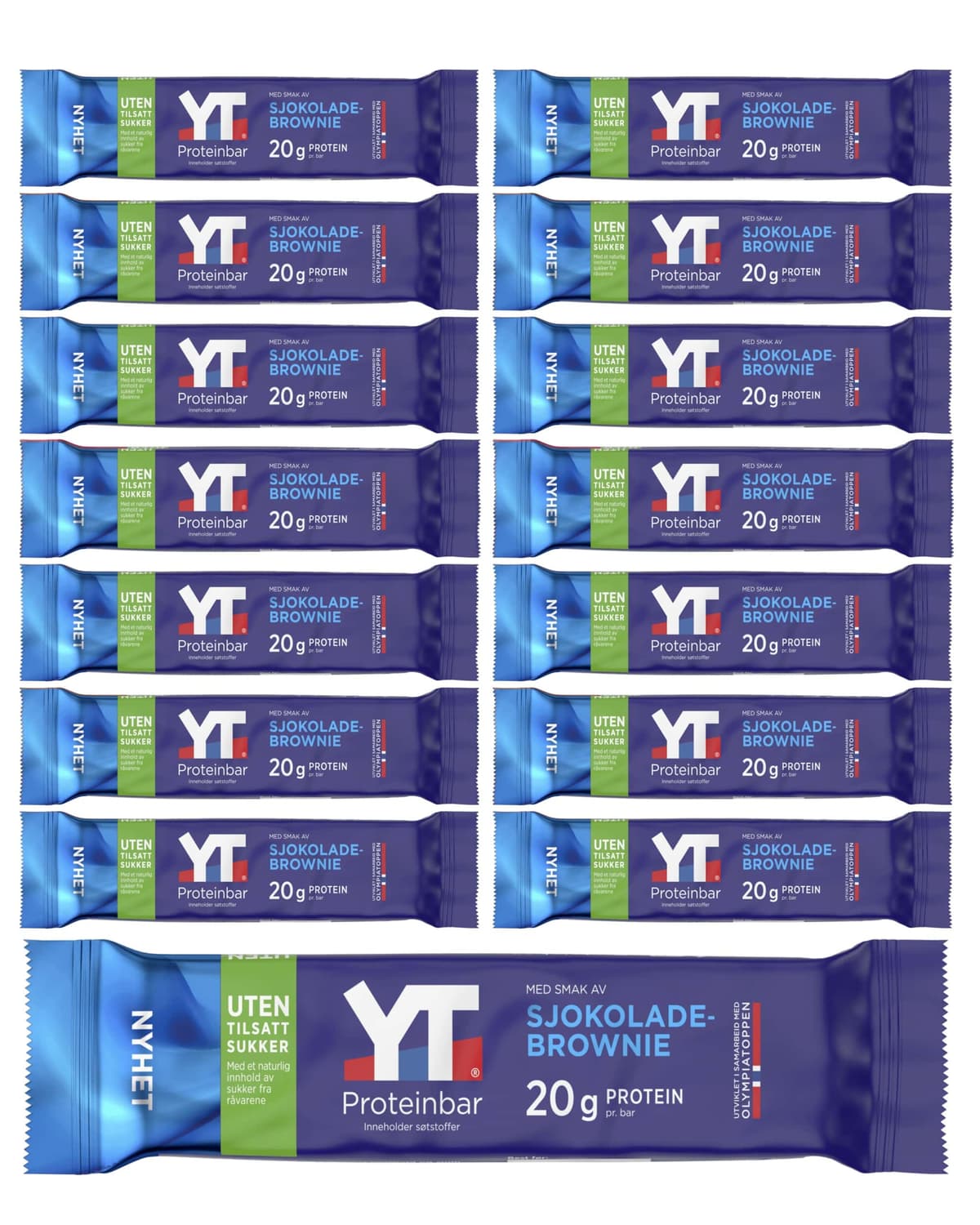 YT® Proteinbar Sjokolade-Brownie 15x50g