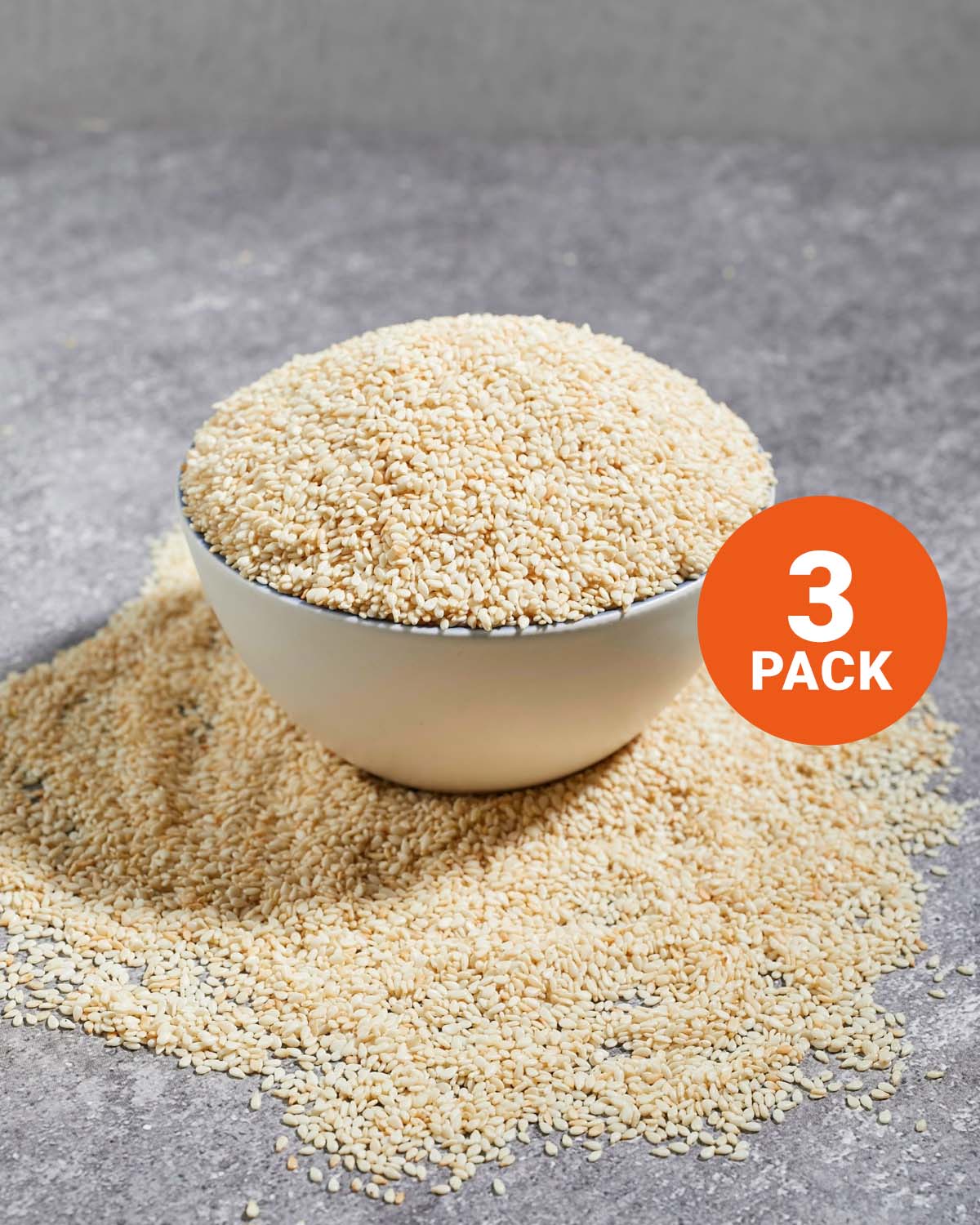 3 x SunnRask Ristede Sesamfrø 1000g