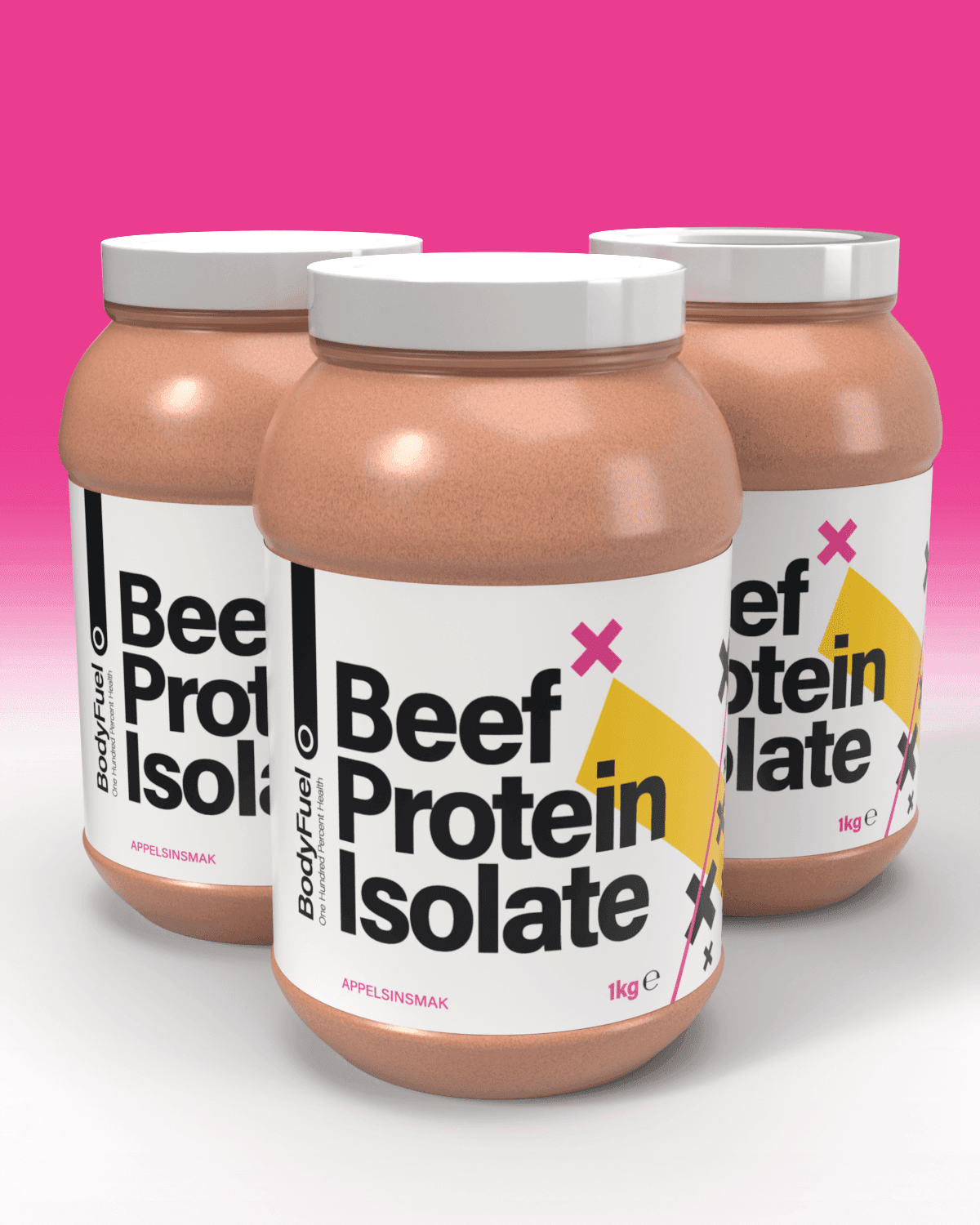3x BodyFuel Beef Protein Isolate - Chocolate 1kg