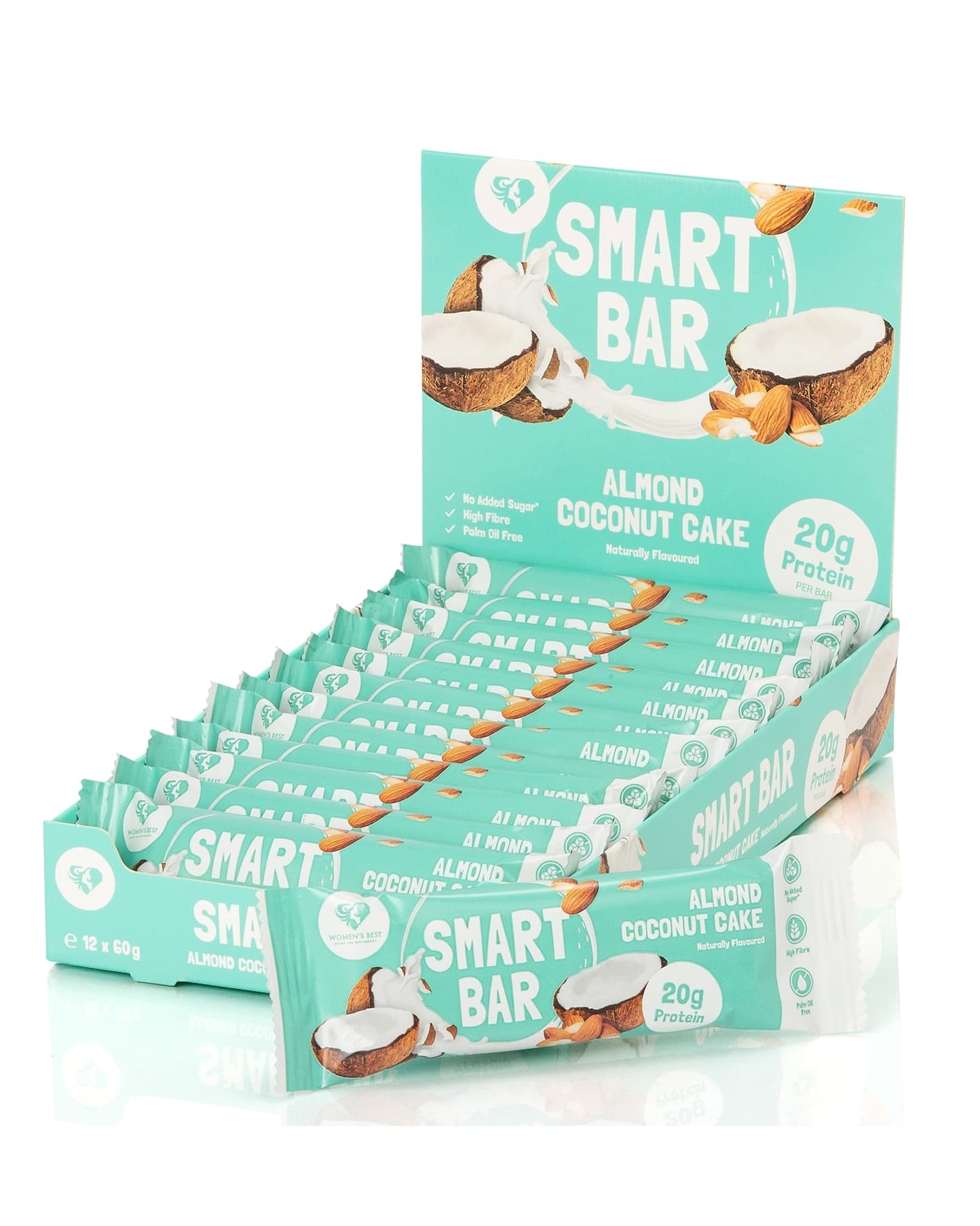 Women’s Best Smart Protein Bar Almond Coconut Cake 12x60g