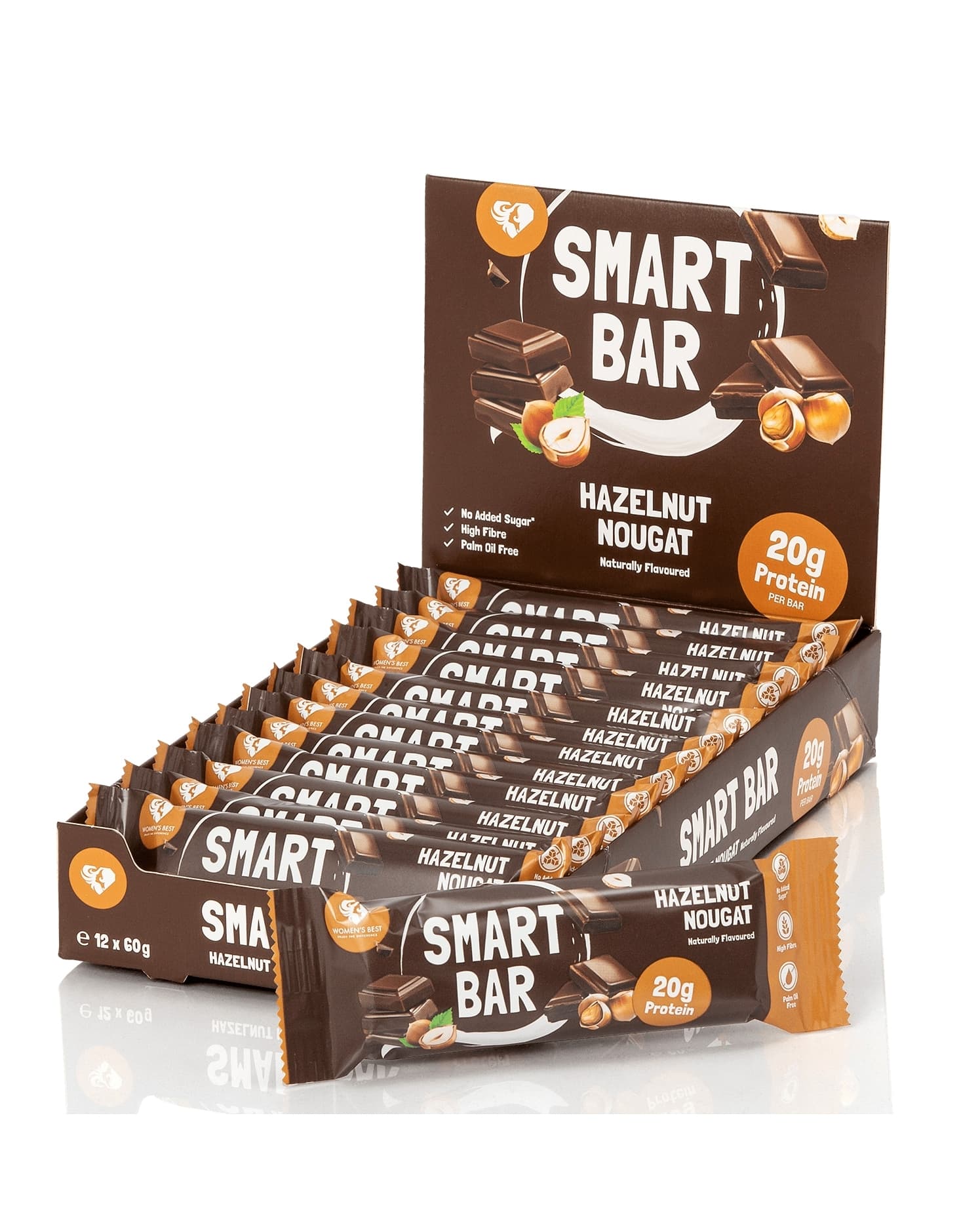 Women’s Best Smart Protein Bar Milk Chocolate Hazelnut Nougat 12x60g