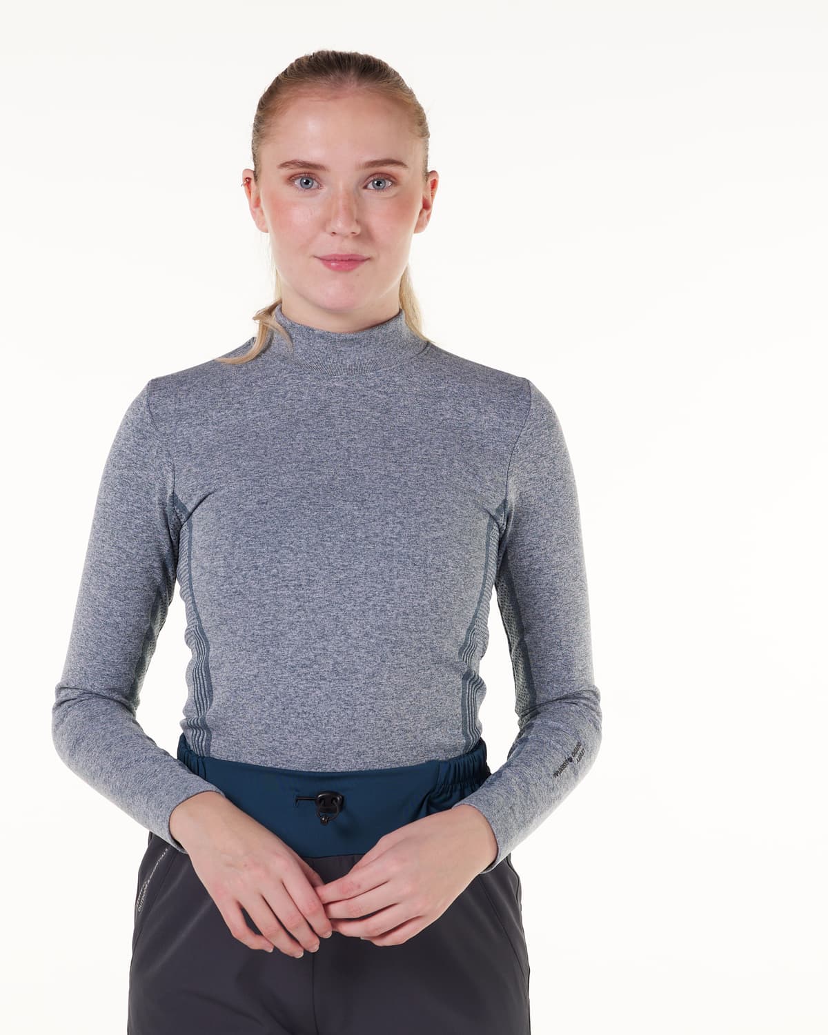 LEVITY Dry Ctrl Seamless LS Blue Melange