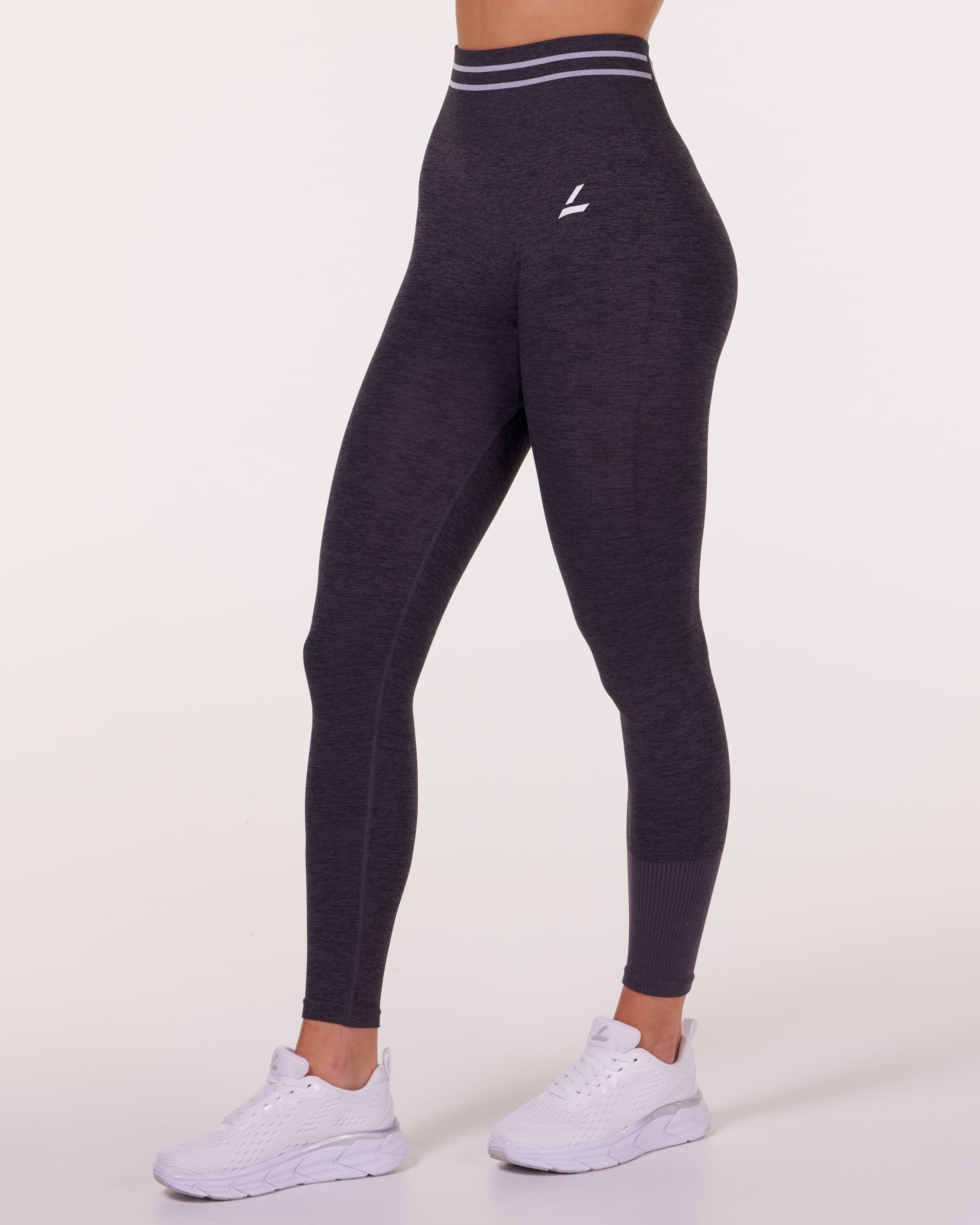 LEVITY Gravity Logo Seamless Tights Grey Iron Marl