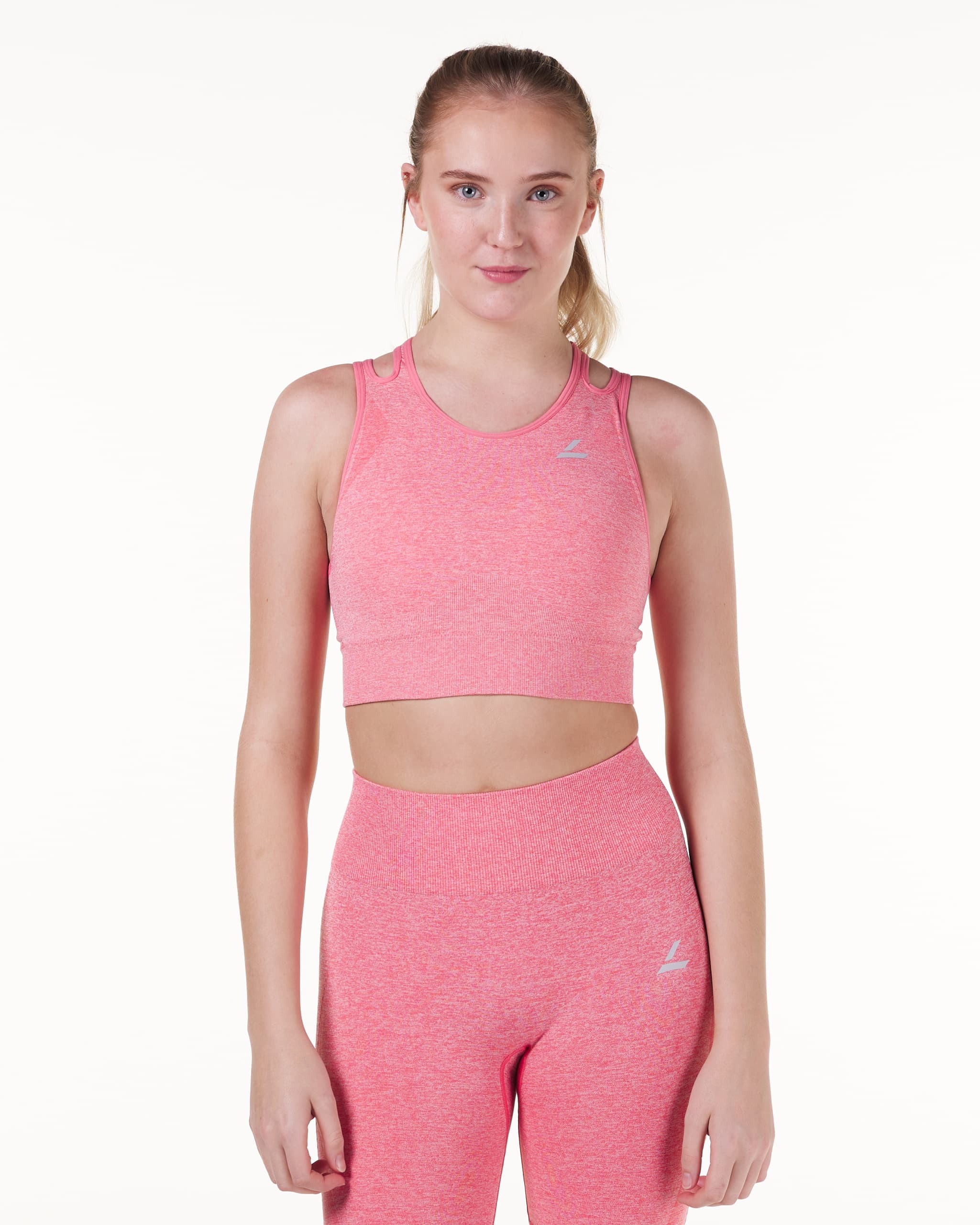 LEVITY Solar Cut Out Seamless Bra Pink Rose Marl