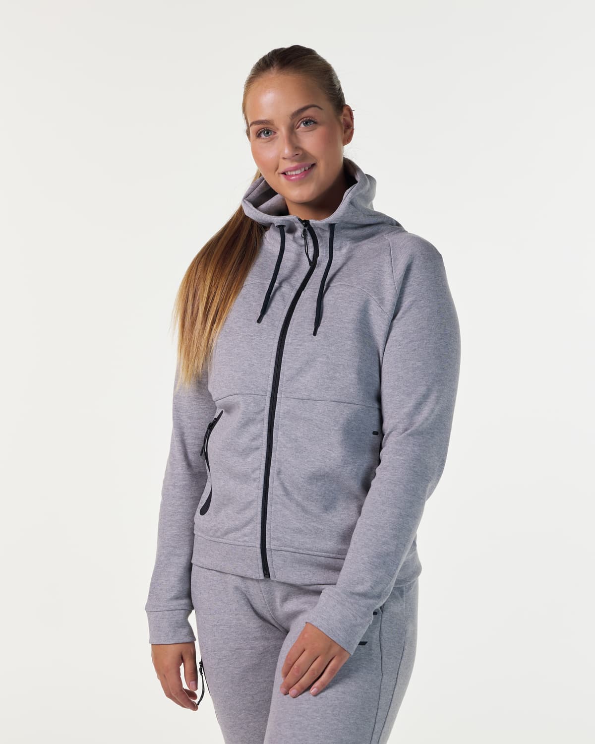 LEVITY Break Tech Zip Jacket Grey Marl