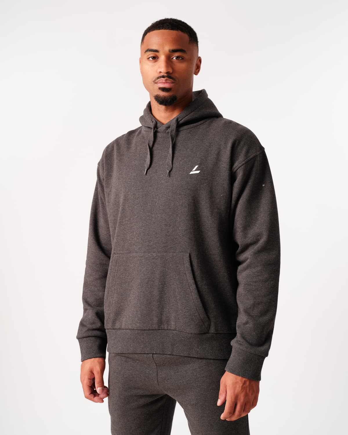 LEVITY Core Sweat Hoodie Dark Grey Melange
