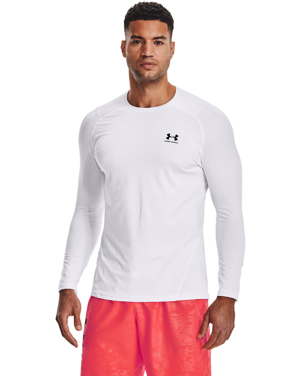 UA HG Armour Fitted LS White