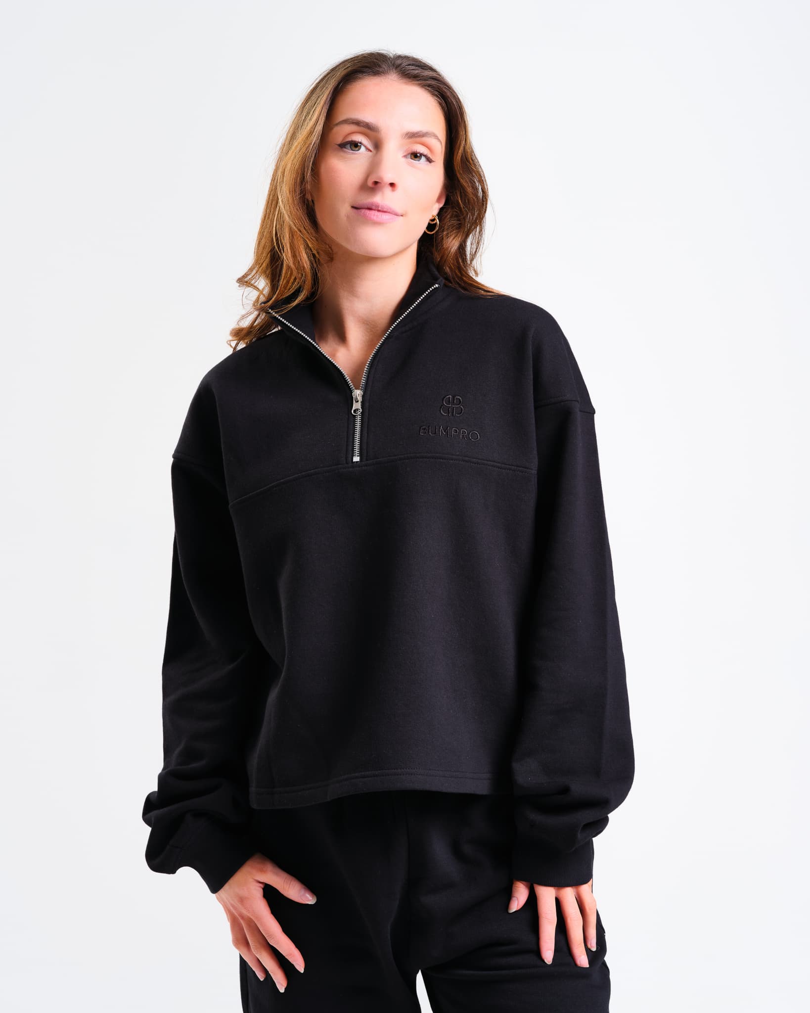 Bumpro BP 1/2 Zip Sweater Black