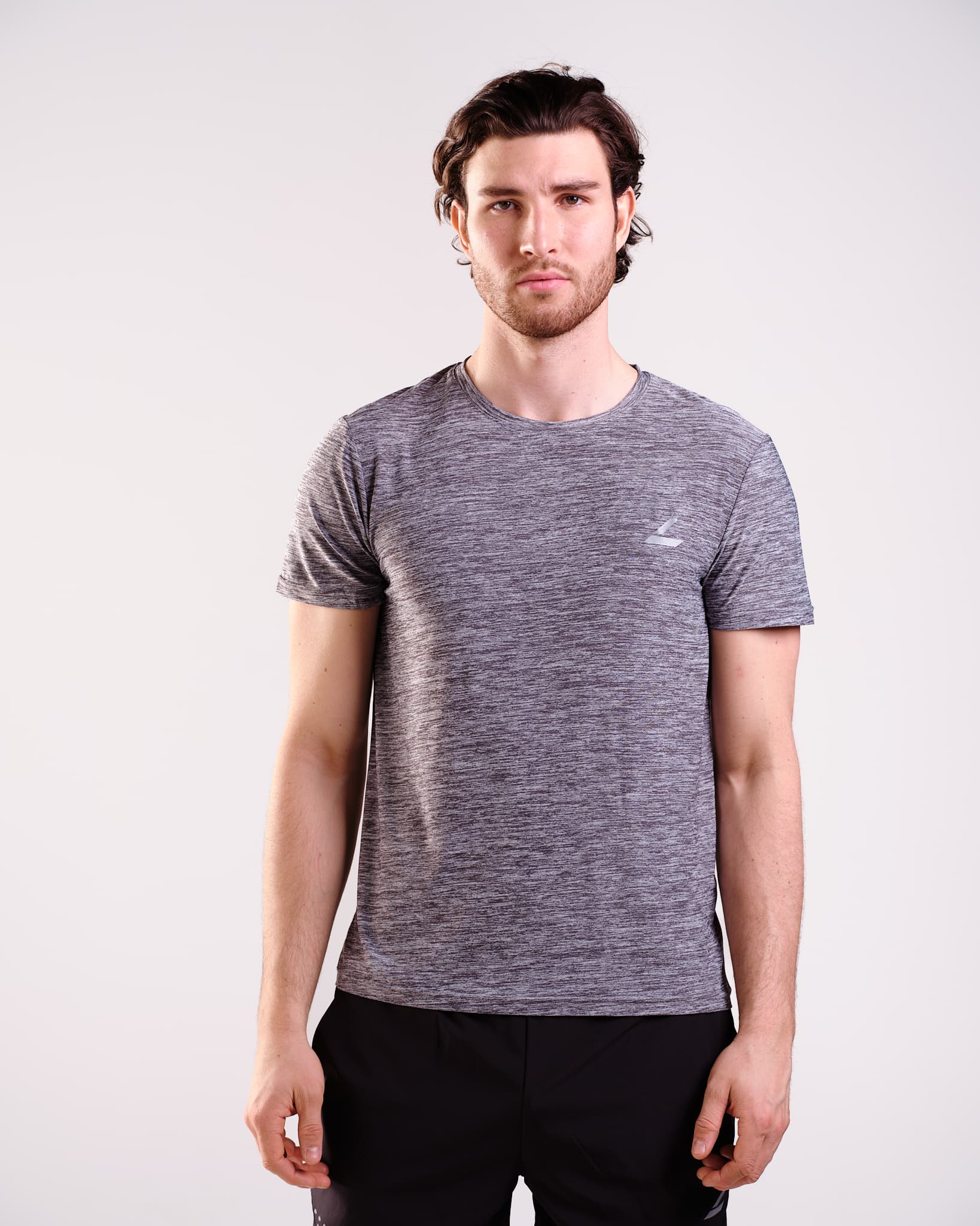 LEVITY Dry Ctrl Focus Tee M Dark Grey Melange