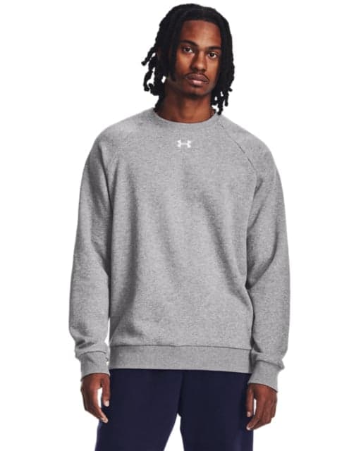 UA Rival Fleece Crew Castlerock Light Heather