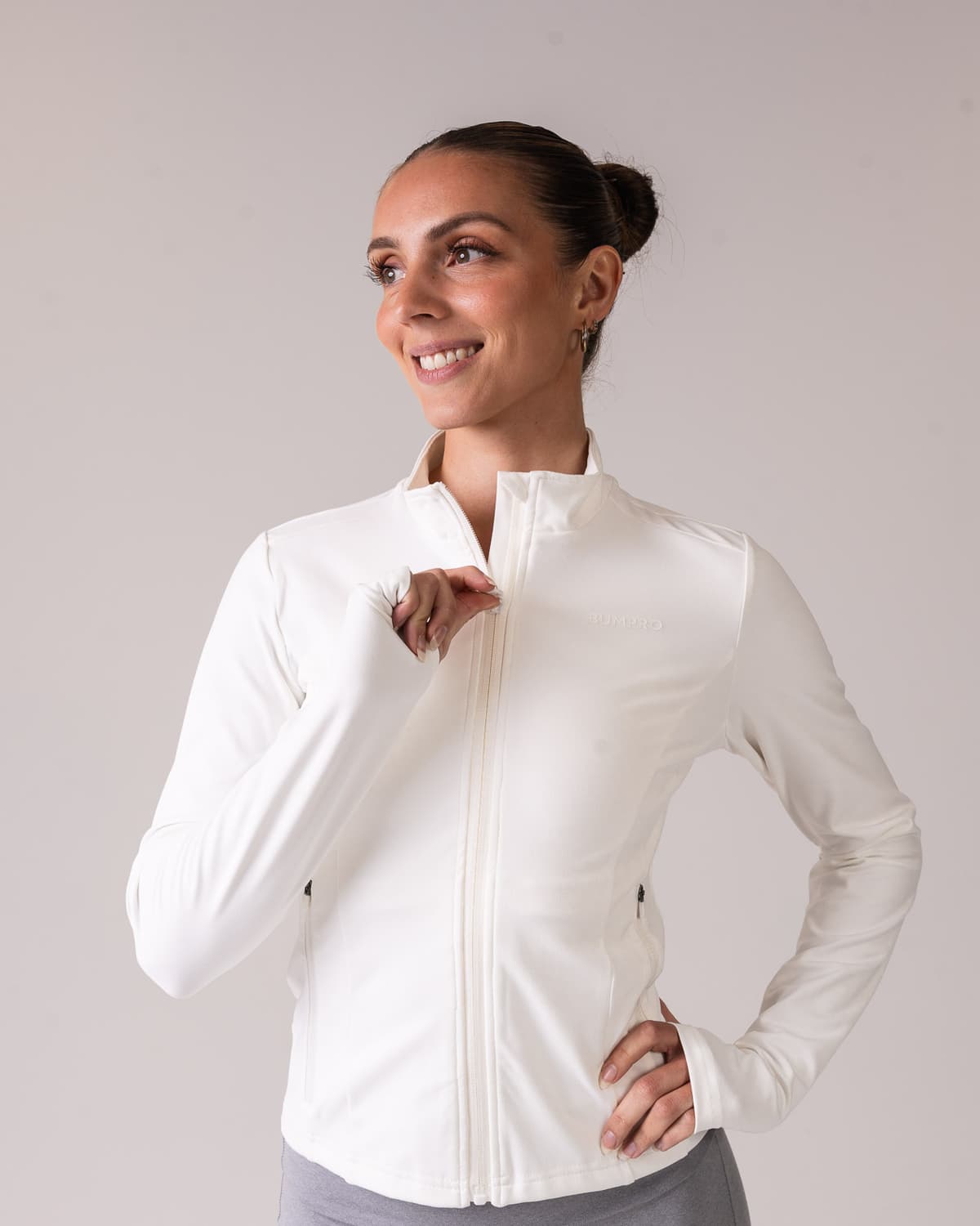 Bumpro Lively Zip Up Jacket White