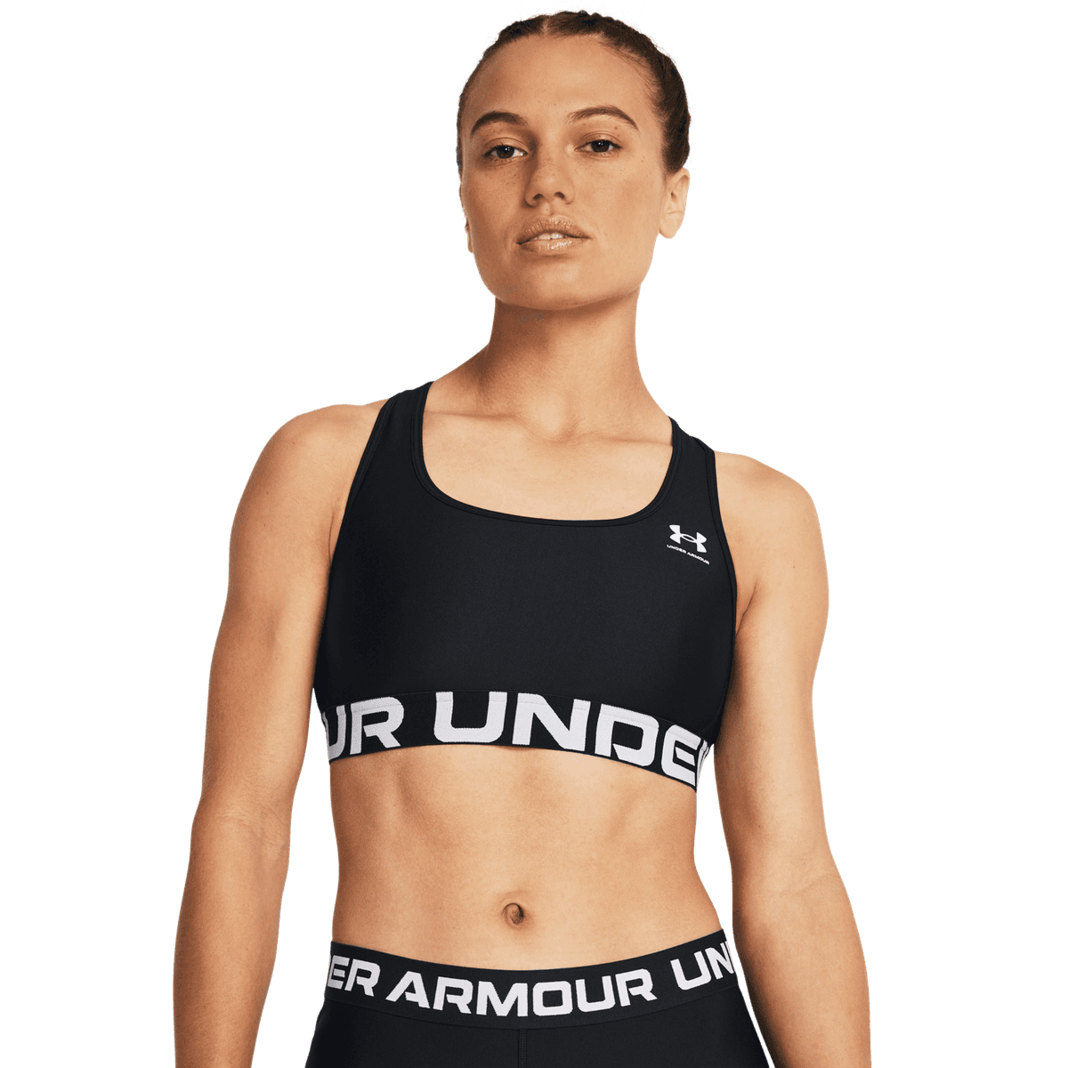 HeatGear® Mid Branded, sports-BH, dame