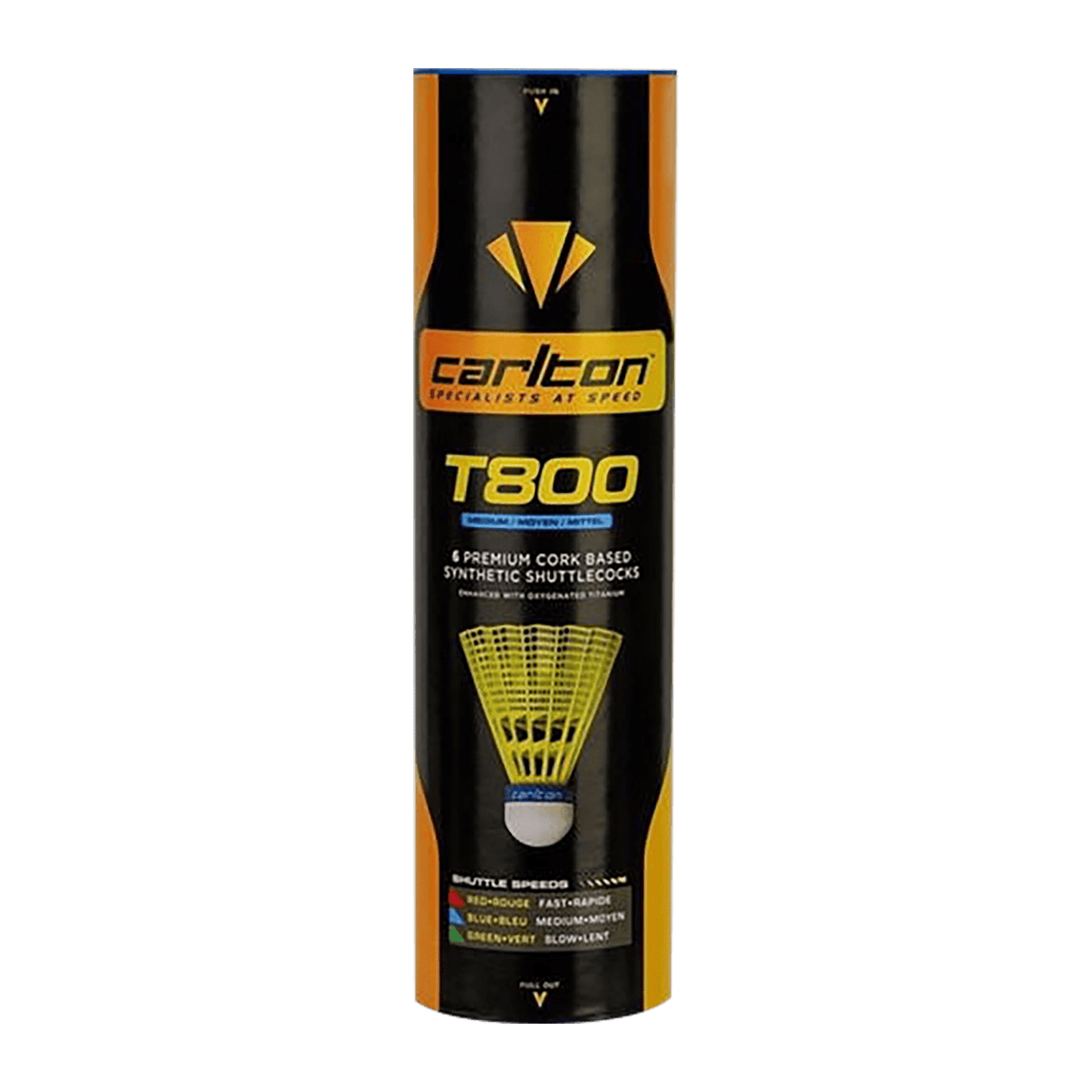 T800 Shut 6Pk, badmintonballer