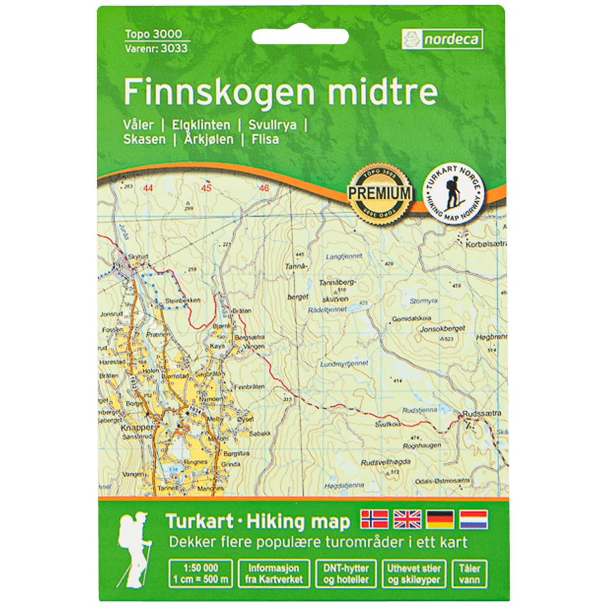 Finnskogen Nord 1:50 000, kart