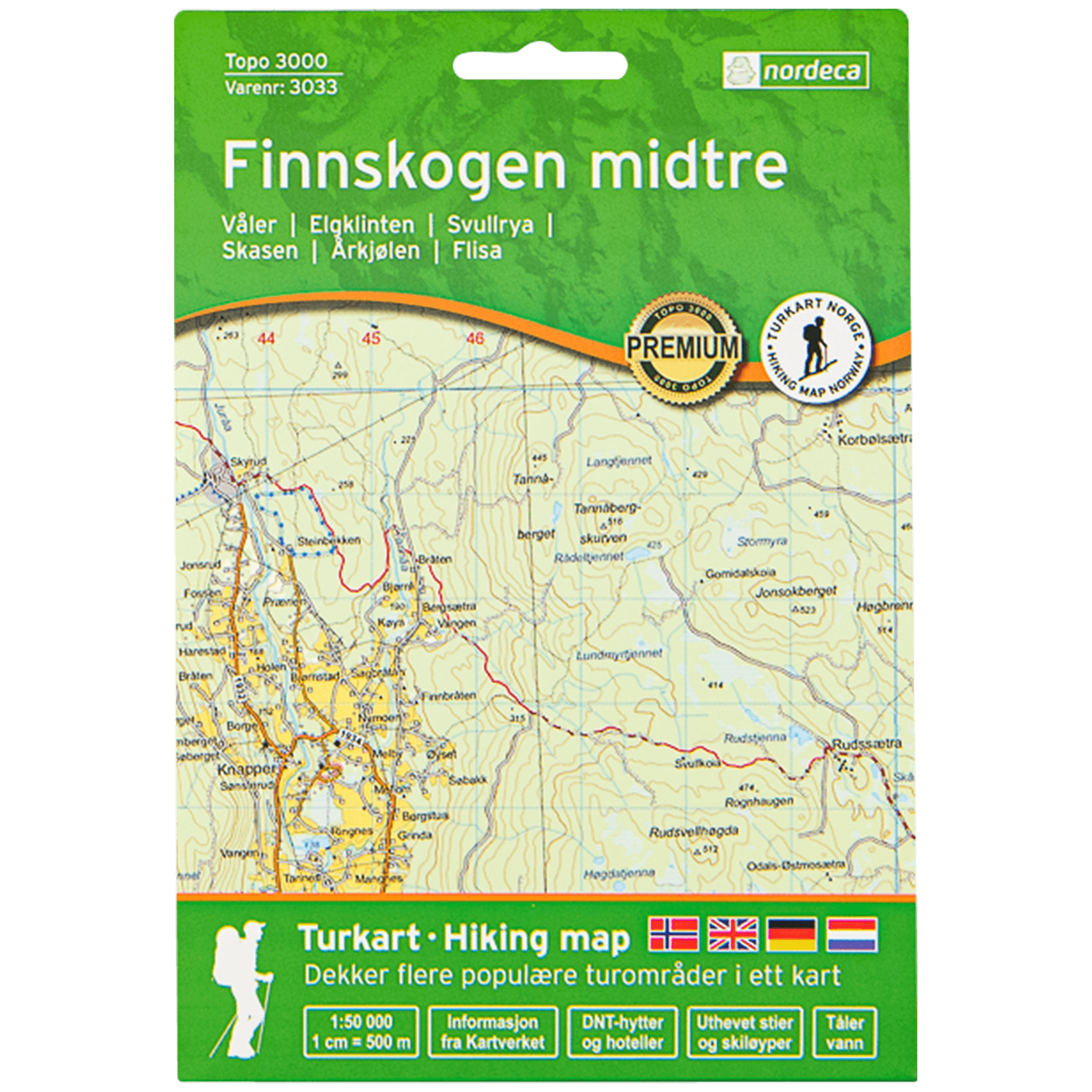 Finnskogen Nord 1:50 000, kart