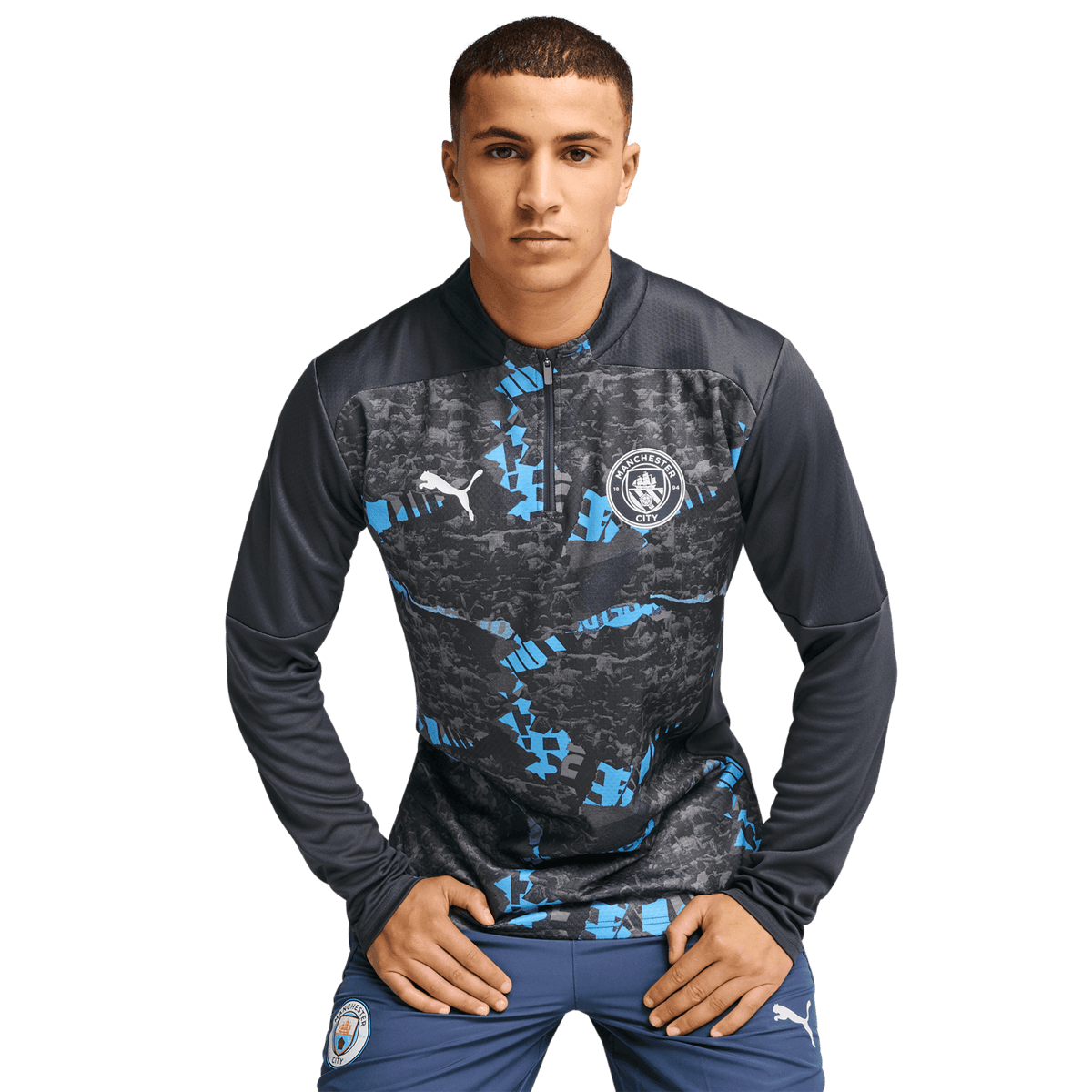 Manchester City Prematch 1/4 Zip Top, fotballgenser, herre
