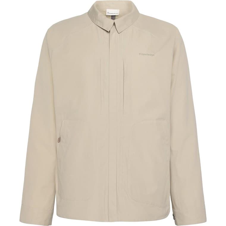 KnowledgeCotton Apparel Vent Canvas 200 Classic Overshirt Light Feather Gray