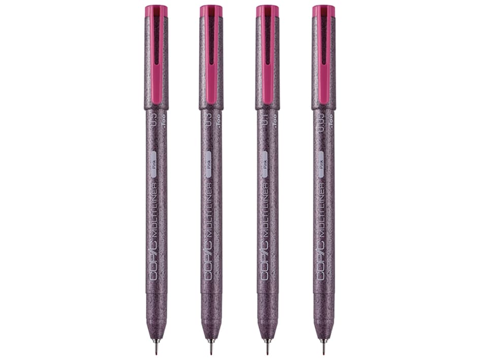 Copic Multiliner Pink Sett 4stk