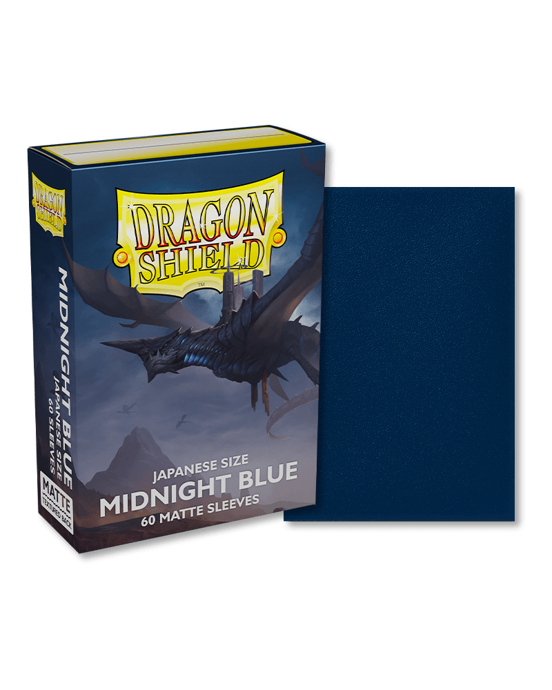 Matte Midnight Blue Japanese Size Dragon Shield (60) Kortlommer, Dragon Shield