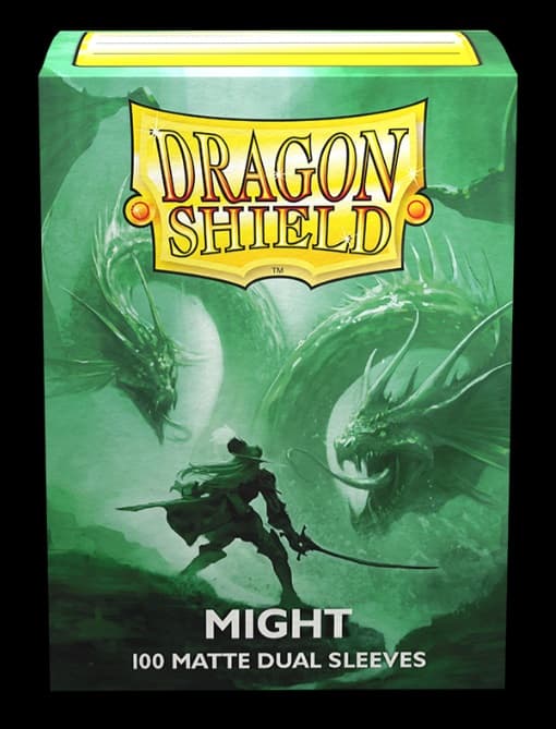 Matte Dual Might Standard Size (100) Kortlommer, Dragon Shield