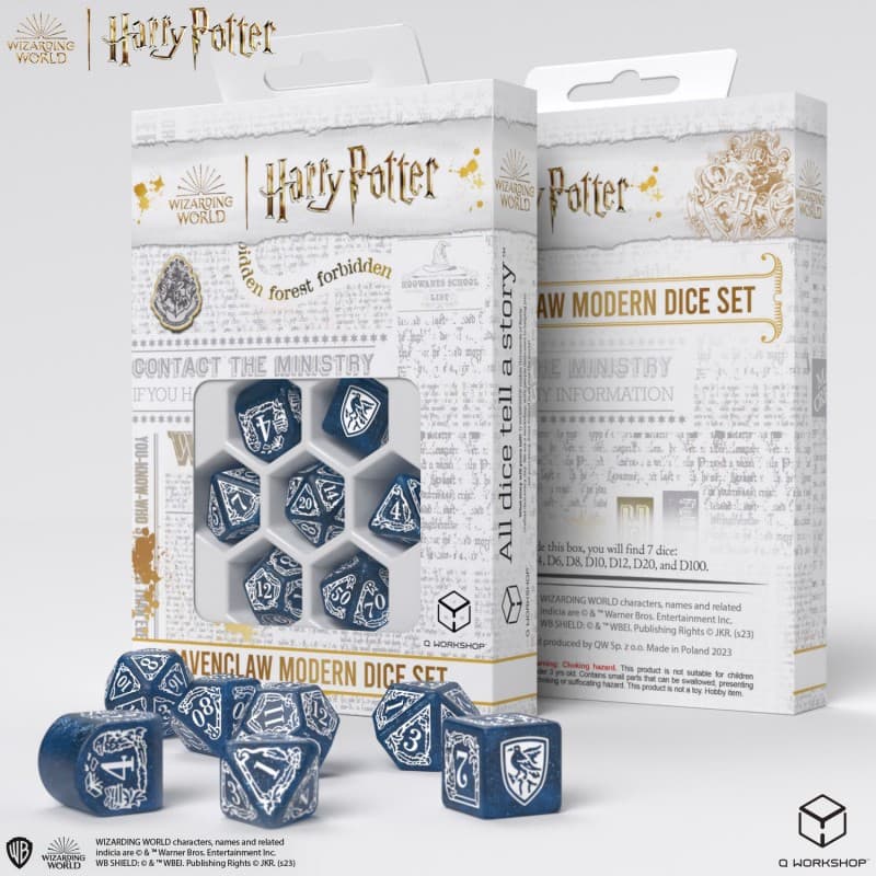 Ravenclaw Modern Poly Blue /White (7) Terningsett