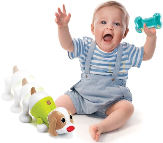 Bkids Shake 'n Dance Puppy - interaktiv valp med lyd, bevegelse og hundeben-rangle