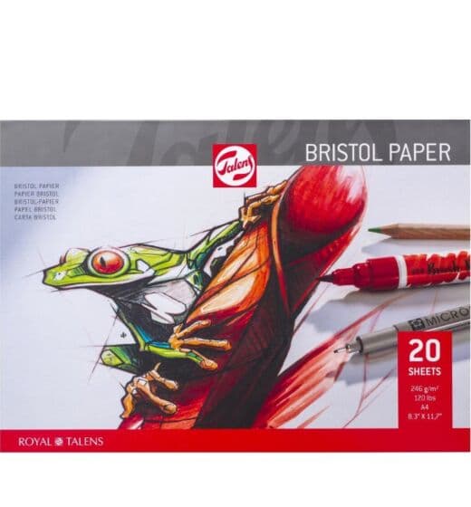 Talens Bristol A4 blokk 246 g/m2 - 20 ark til tusjer og blekk
