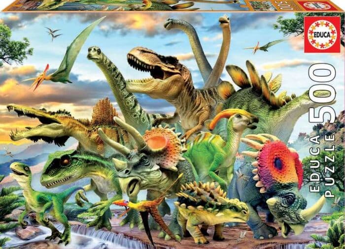 Educa Puslespill 500 brikker - Dinosaurs
