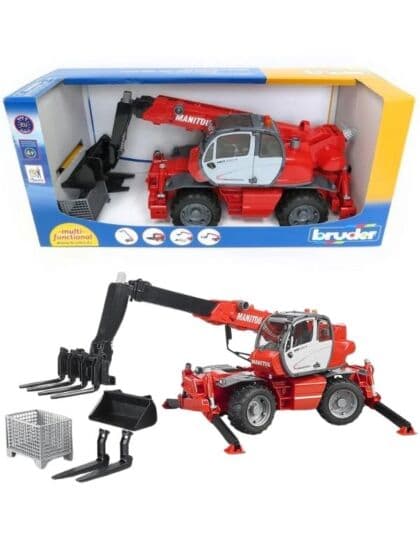 Bruder Manitou Telehandler MRT 2150 – teleskoplaster med skuffe 02129