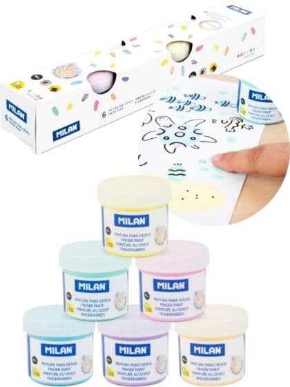 Milan Fingermaling i pastellfarger - 6 bokser