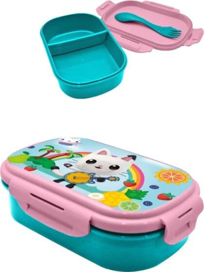 Gabbys Dukkehus matboks med skillevegg og spork - Panda Pote