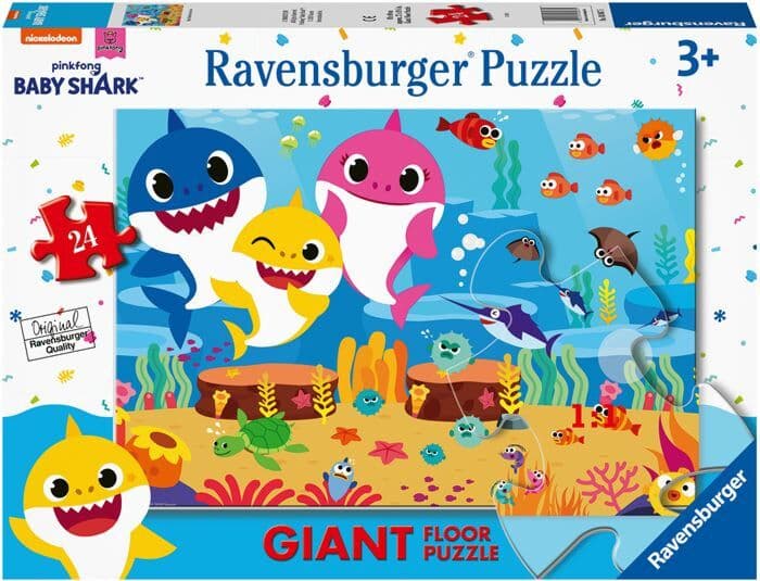 Ravensburger Baby Shark gulvpuslespill 24 biter - 3 haier