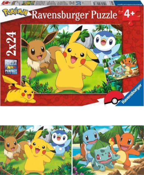 Ravensburger Pokemon puslespill 2x24 brikker - Pikachu og venner