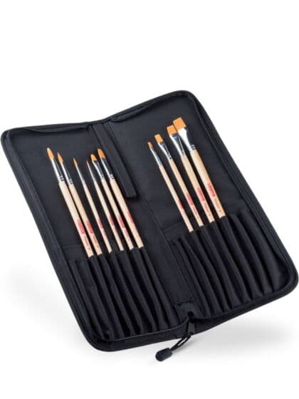 Talens Art Creation Penselsett i mappe - 10 ulike malepensler