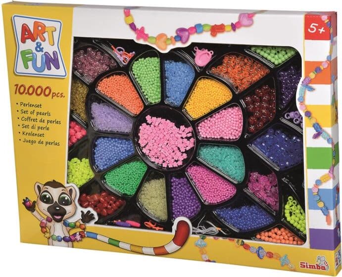 Art &Fun perlesett - lag fargerike perlesmykker - 10.000 deler