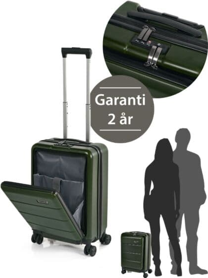 RW Travel Weekender trillekoffert med frontrom 55 cm - grønn