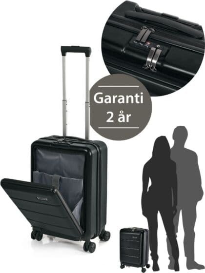 RW Travel Weekender trillekoffert med frontrom 55 cm - sort