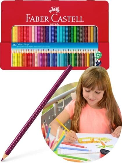 Faber-Castell fargeblyanter med ergonomisk form - 36 farger