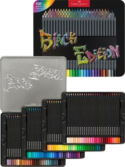 Faber-Castell Black Edition fargeblyanter - 100 farger