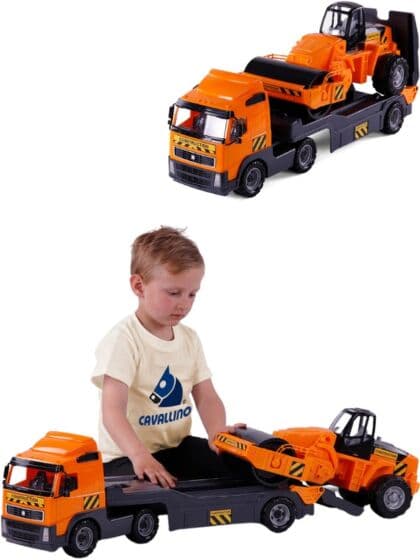 Wader stor lastebil med dampveivals - 76 cm lang