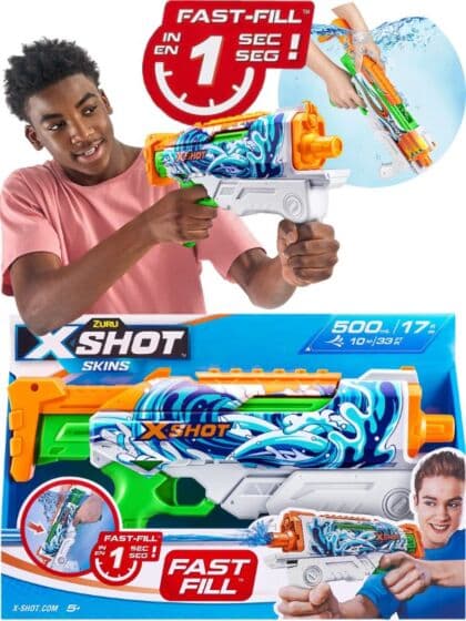 Zuru X-shot Skins Hyperload Waves Fast-Fill vanngevær med 500 ml tank