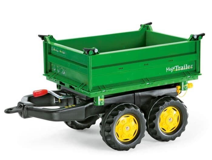 Rolly Toys rollyMega: Grønn tilhenger med side- og baktipp til tråtraktor