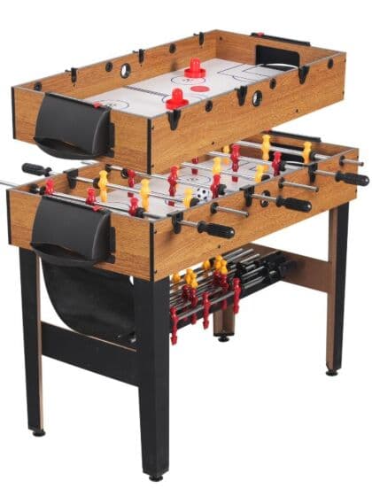 2-i-1 bordspill i tre – airhockey og fotball