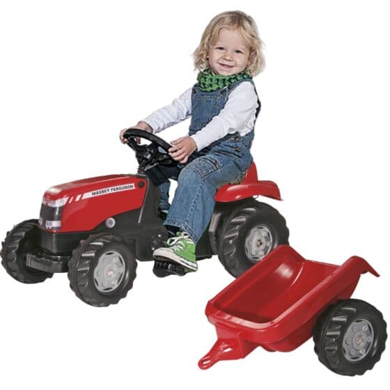 Rolly Toys rollyKid: Massey Ferguson tråtraktor med tilhenger - fra 2-5 år