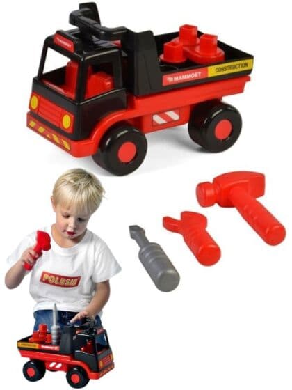 Mammoet Educational Tool Truck med 10 verktøy – lekebil for barn